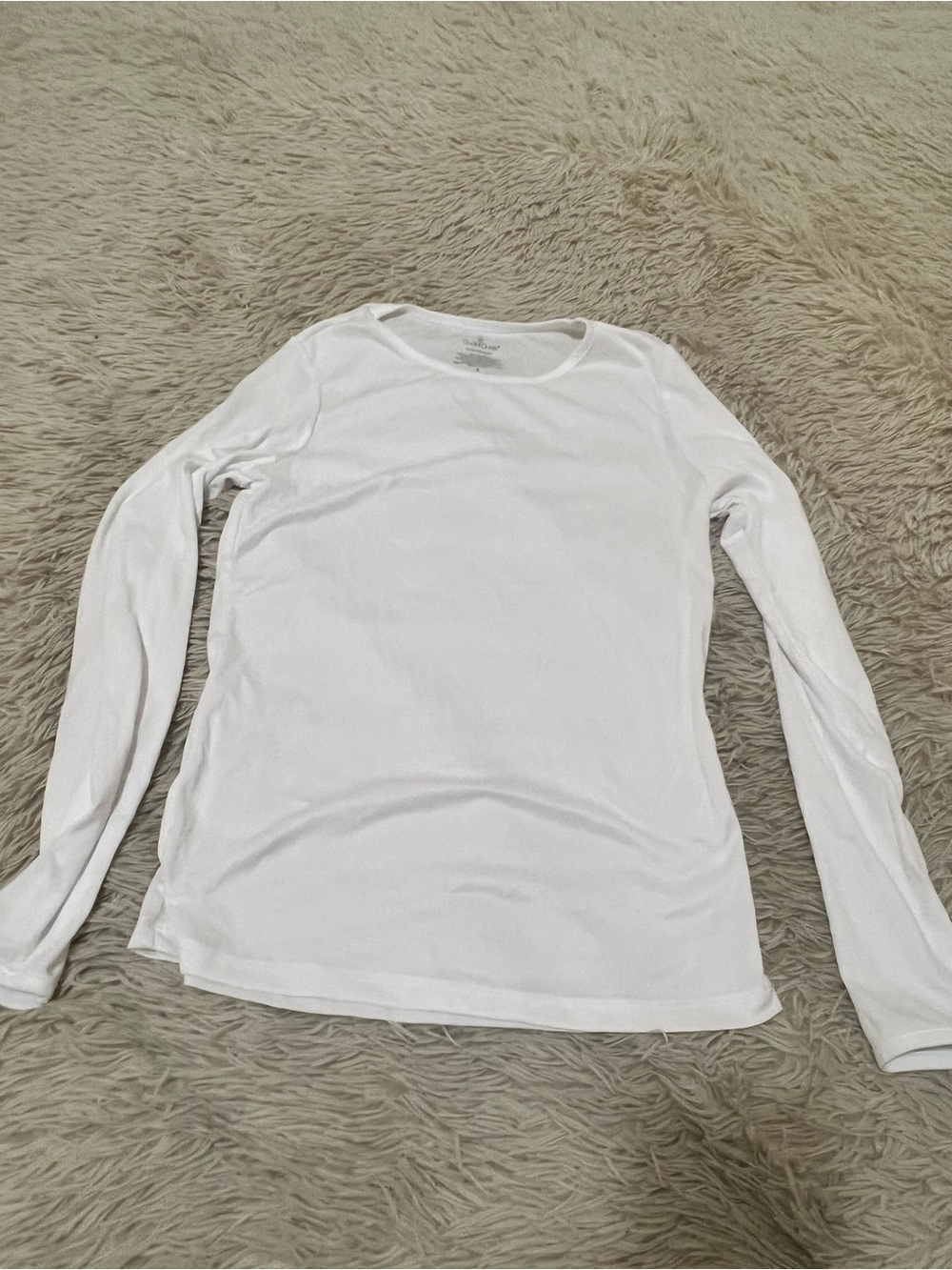 Cuddl Duds Women's Long-Sleeve Crewneck Top - White
